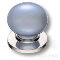 3005-51-BLUE PEARL Ручка кнопка, глянцевый никель/голубой