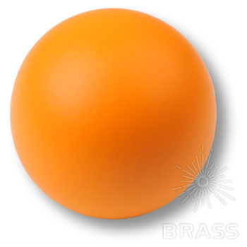 445NA1 Ручка кнопка детская коллекция, выполнена в форме шара, оранжевый матовый
