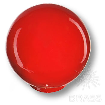 626RJ Ручка кнопка детская коллекция , выполнена в форме шара, цвет красный глянцевый