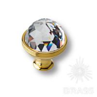 0Z5738.B00.00 Ручка кнопка с кристаллом Swarovski эксклюзивная коллекция, глянцевое золото