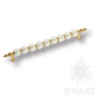 2095-61-192-PEARL Ручка скоба, матовое золото/перламутровый 192 мм