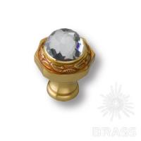 0Z5746.B00.43 Ручка кнопка с кристаллом Swarovski эксклюзивная коллекция, матовое золото