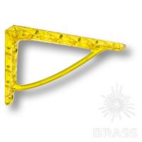 CRISTALL-A OP.GIALLO Полкодержатель ( 2шт.), прозрачный пластик, цвет - жёлтый, 120 мм