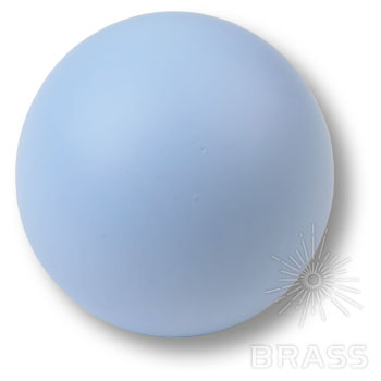 445AZ1 Ручка кнопка детская коллекция , выполнена в форме шара, цвет голубой матовый