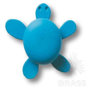 456025ST05 Ручка кнопка детская, черепаха синяя