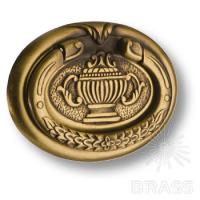 2490.0085.R.001 Ручка кольцо на подложке классика, античная бронза