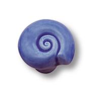 319M1 Ручка кнопка ракушка керамическая морская коллекция, цвет синий