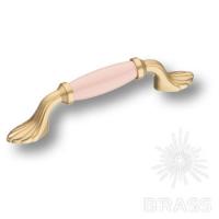 1640-61-96-PINK Ручка скоба, розовый/матовое золото 96 мм
