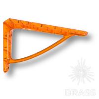 CRISTALL-B OP.ARANCIO Полкодержатель ( 2шт.), прозрачный пластик, цвет - оранжевый, 180 мм