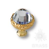0Z5744.000.00 Ручка кнопка с кристаллом Swarovski эксклюзивная коллекция, глянцевое золото