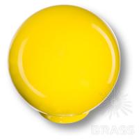 626AM2 Ручка кнопка детская коллекция, выполнена в форме шара, жёлтый глянцевый