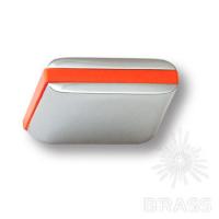 429025MP02PL09 Ручка кнопка, глянцевый хром/оранжевый