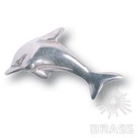 514A3 Ручка кнопка дельфин морская коллекция, алюминий