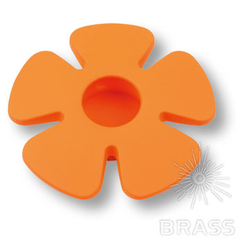 435025ST08 Ручка кнопка детская, цветок оранжевый