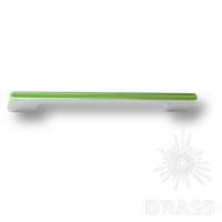 182160MP02PL13 Ручка скоба, глянцевый хром/зелёный 160 мм