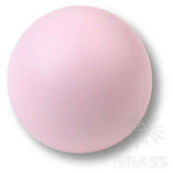 445RS1 Ручка кнопка детская коллекция , выполнена в форме шара, цвет розовый матовый