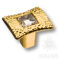 15.362.00.SWA.19 Ручка кнопка с кристаллом Swarovski эксклюзивная коллекция, глянцевое золото 24K
