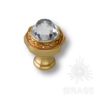 0Z5746.000.43 Ручка кнопка с кристаллом Swarovski эксклюзивная коллекция, матовое золото