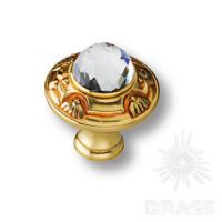 0Z5747.B00.43 Ручка кнопка с кристаллом Swarovski эксклюзивная коллекция, матовое золото