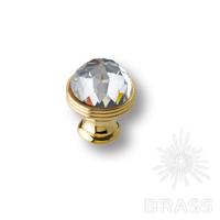 0Z5739.B00.00 Ручка кнопка с кристаллом Swarovski эксклюзивная коллекция, глянцевое золото