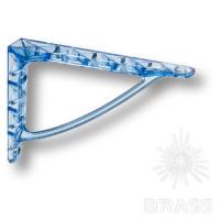 CRISTALL-A OP.AZZURR Полкодержатель ( 2шт.), прозрачный пластик, цвет - голубой, 120 мм