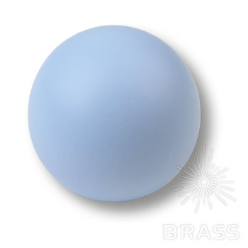 445AZ2 Ручка кнопка детская коллекция , выполнена в форме шара, цвет голубой матовый