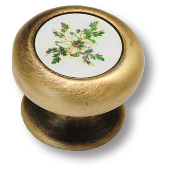 14315 Ручка кнопка современная классика, античная бронза