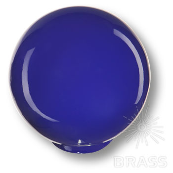 626AZ1 Ручка кнопка детская коллекция, выполнена в форме шара, синий глянцевый