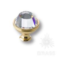 0Z5738.000.00 Ручка кнопка с  кристаллом Swarovski эксклюзивная коллекция, глянцевое золото