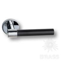 HA186RO12 CR-CR/AL6 AXE Ручка дверная, глянцевый хром/чёрный