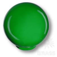 626VE2 Ручка кнопка детская коллекция, выполнена в форме шара, зелёный глянцевый