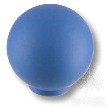 626AZX Ручка кнопка детская коллекция , выполнена в форме шара, цвет голубой матовый