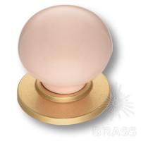 3005-61-PINK Ручка кнопка, матовое золото/розовый