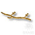 90042-Бр Ручка скоба мебельная "Арт Бранч" mini левая, античная бронза