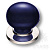 3005-51-KOBALT PEARL Ручка кнопка, глянцевый никель/синий