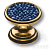 07150-315 Ручка кнопка c кристаллами Swarovski, глянцевое золото