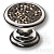07150-517 Ручка кнопка c кристаллами Swarovski, глянцевый хром