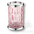 3503-180-518 Стакан для зубных щёток без крышки, латунь, розовое стекло, глянцевый хром