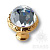 0Z5744.B00.00 Ручка кнопка с кристаллом Swarovski эксклюзивная коллекция, глянцевое золото