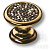 07150-317 Ручка кнопка c кристаллами Swarovski, глянцевое золото