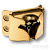 2394 Baza Gold Коннектор для мебельной опоры CRUZ, глянцевое золото