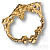 25177-003-64 Ручка кольцо латунь, глянцевое золото 64 мм