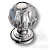 0737-005-MINI Ручка кнопка с кристаллом, глянцевый хром