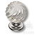 9913-400 Ручка кнопка с кристаллом эксклюзивная коллекция, глянцевый хром