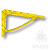CRISTALL-B OP.GIALLO Полкодержатель ( 2шт.), прозрачный пластик, цвет - жёлтый, 180 мм