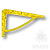 CRISTALL-A OP.GIALLO Полкодержатель ( 2шт.), прозрачный пластик, цвет - жёлтый, 120 мм
