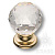 9991-100 Ручка кнопка с кристаллом, глянцевое золото