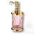 3507-180-318 Дозатор для жидкого мыла, латунь, розовое стекло, глянцевое золото