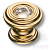 9953-100 Ручка кнопка с кристаллом Swarovski, глянцевое золото