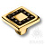 0771-003-2 BLACK Ручка кнопка с кристаллами Swarovski, глянцевое золото